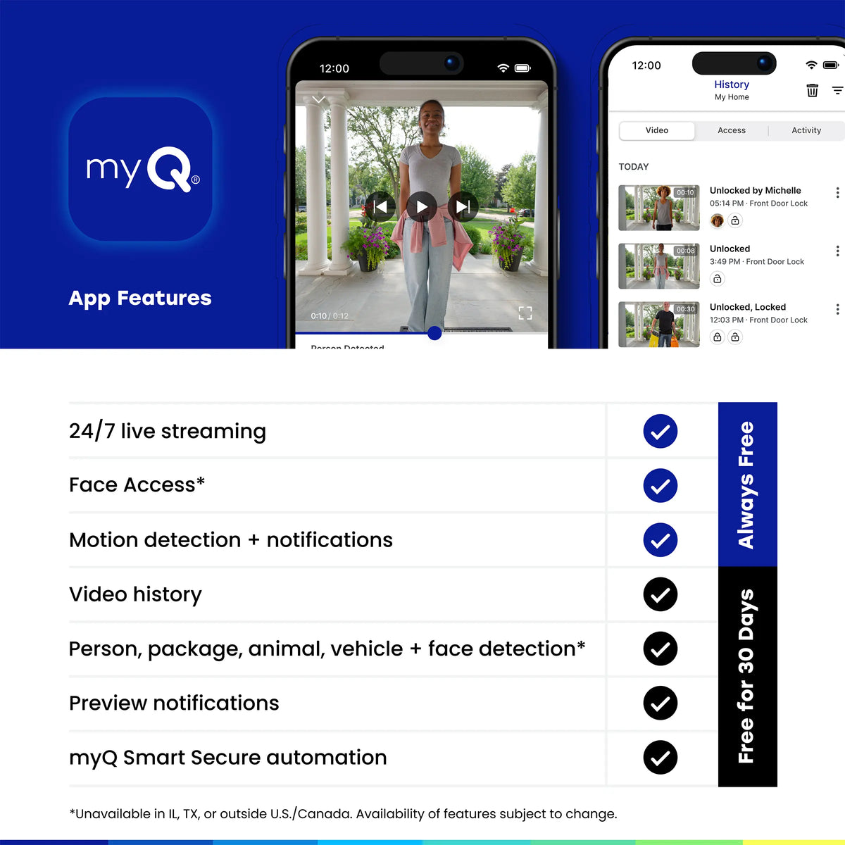 myQ Secure View Smart Lock with 2K Camera & Video Doorbell