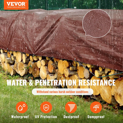 Heavy Duty Waterproof Poly Tarp 20x40 ft
