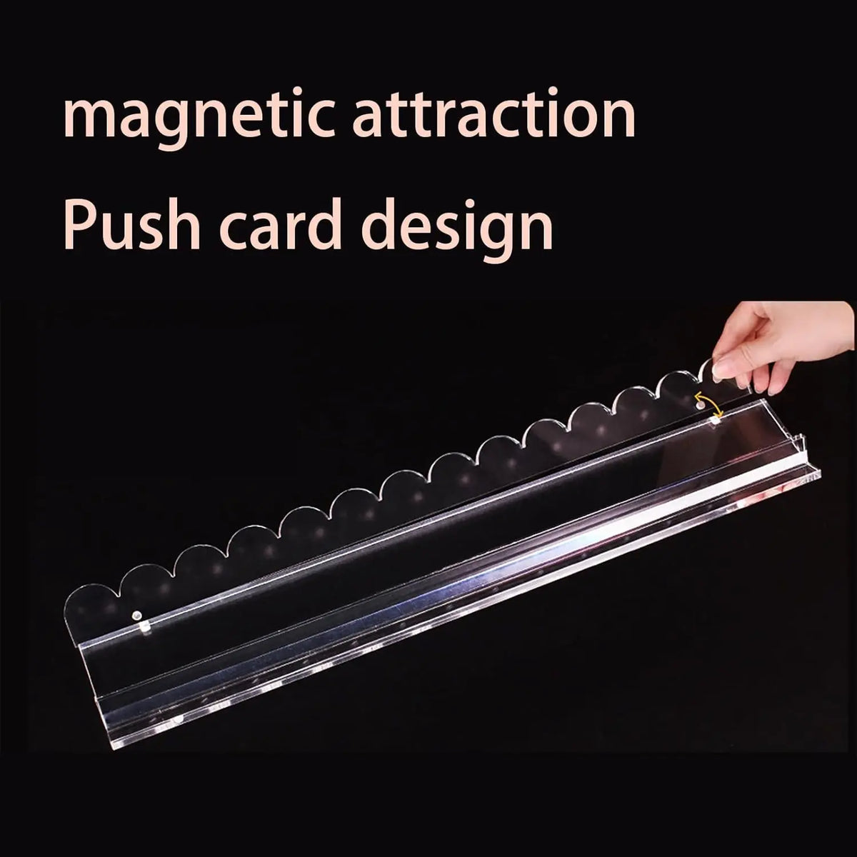 Crystal-Clear Acrylic Mahjong Racks with Wave Pushers