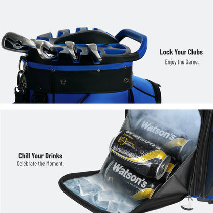 UNIHIMAL Golf Cart Bag | 14-Way Dividers & Rain Cover