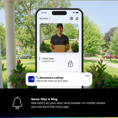 myQ Secure View Smart Lock with 2K Camera & Video Doorbell