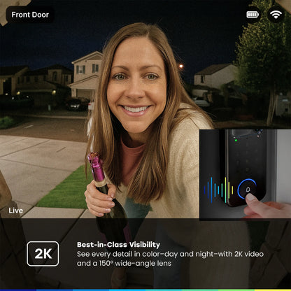 myQ Secure View Smart Lock with 2K Camera & Video Doorbell
