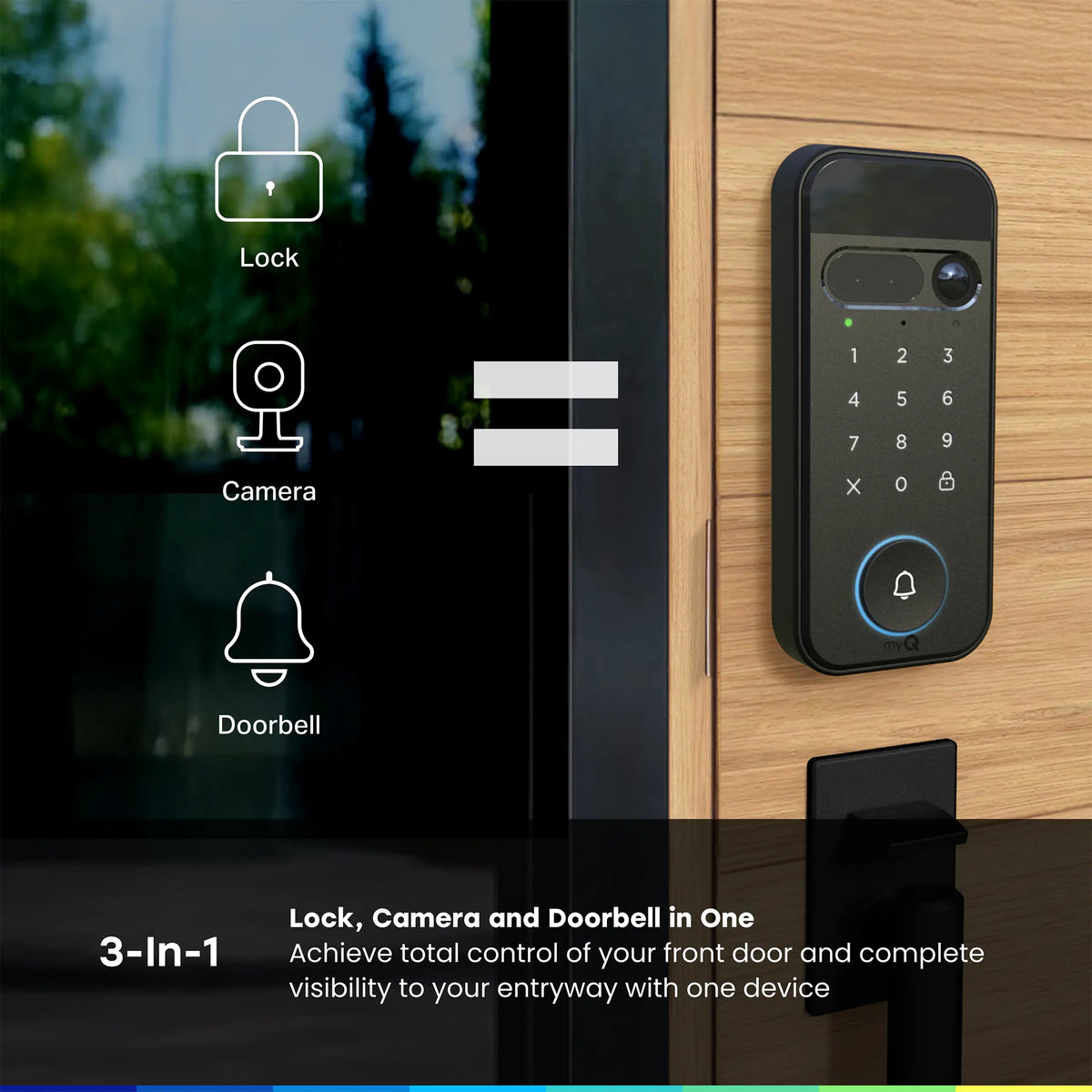myQ Secure View Smart Lock with 2K Camera & Video Doorbell